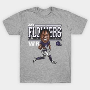 Zay Flowers Baltimore Cartoon T-Shirt